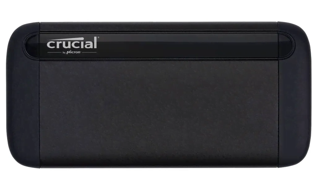 Портативный внешний твердотельный накопитель Crucial X8 емкостью 2 ТБ, скорость последовательного чтения до 1050 МБ/с, интерфейс USB 3.2 Gen 2 Type-C,