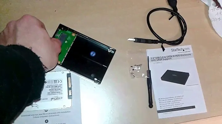 Create an external SSD drive using Crucial SSD and startech enclosure.