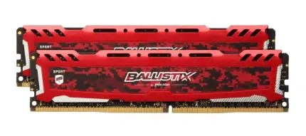 Модуль памяти Crucial Ballistix Sport LT Red 16Gb (2x8Gb) DDR4 3200MHz (BLS2K8G4D32AESEK)-0