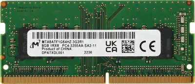 Модуль памяти DDR4 SODIMM 8Gb DDR3200 Crucial (CT8G4SFS832A)