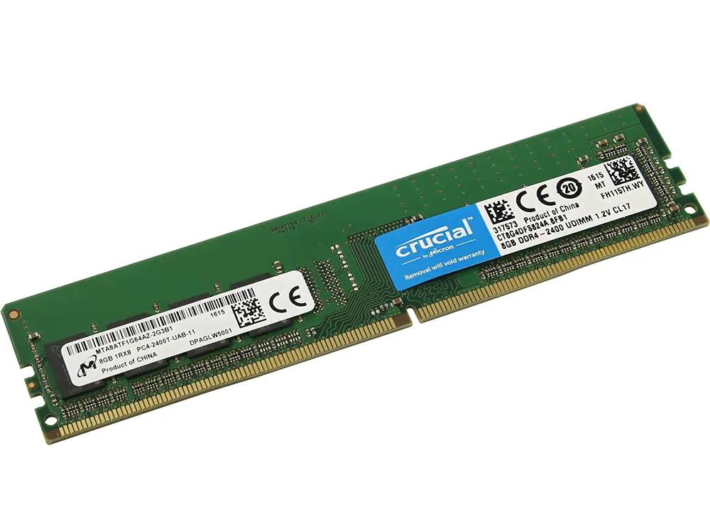 Crucial DDR4 2400MHz PC4-19200 1.2V CL17-0