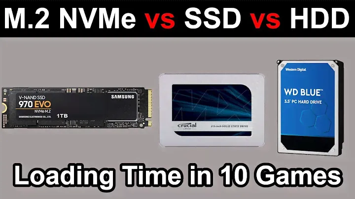 M.2 NVMe vs SSD vs HDD | Loading 10 Games | Samsung 970 Evo vs Crucial MX500 vs WD Blue