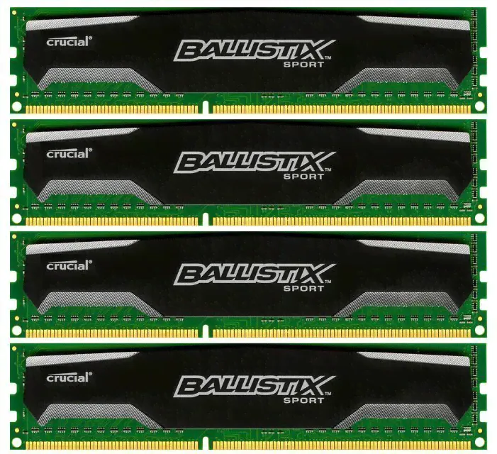 Оперативная память 32Gb DDR-III 1600MHz Crucial Ballistix Sport (BLS4CP8G3D1609DS1S00BEU) (4x8Gb KIT)