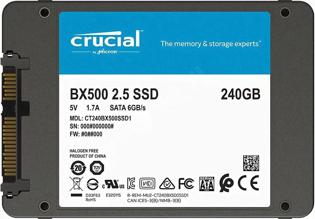 Твердотельный накопитель SSD 240Gb Crucial BX500 TLC (CT240BX500SSD1)-2