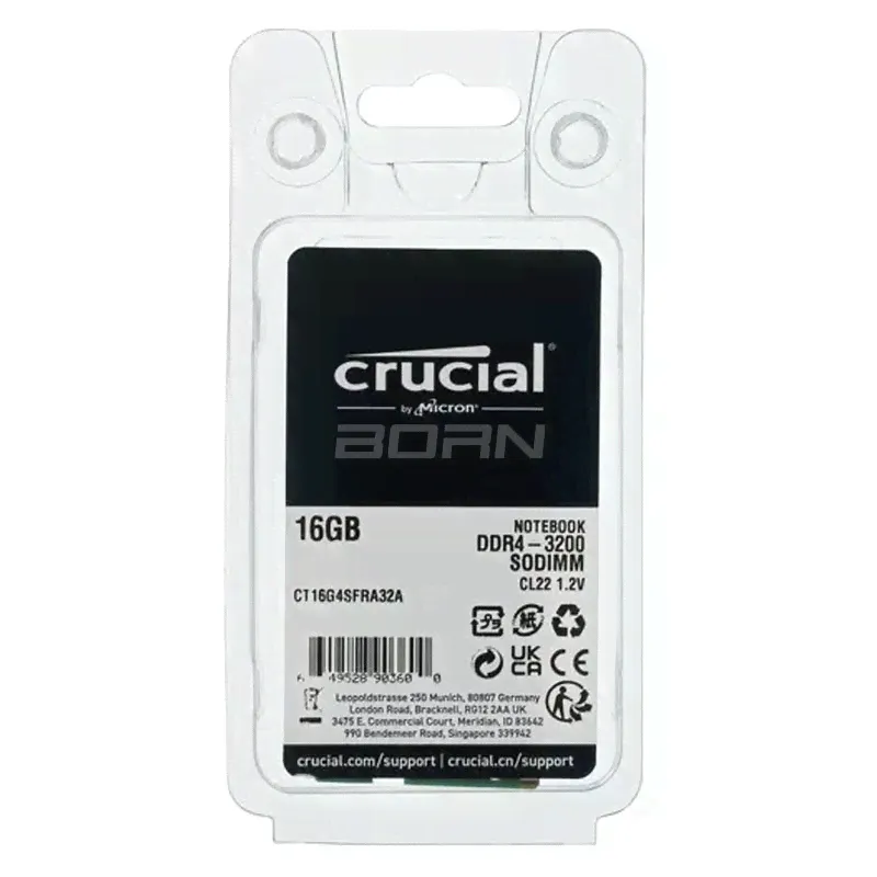 Память Crucial CT16G4SFRA32A 16G DDR4 3200Mbps SODIMM