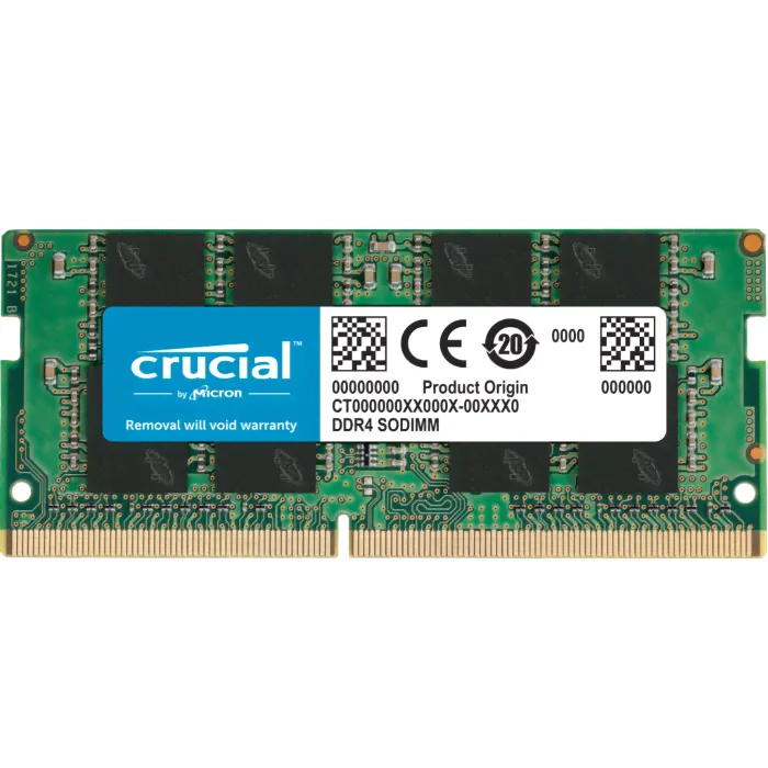 Модуль памяти Crucial 16GB DDR4 SODIMM 3200MHz PC4-25600 CL22 1.2V (CT16G4SFRA32A)